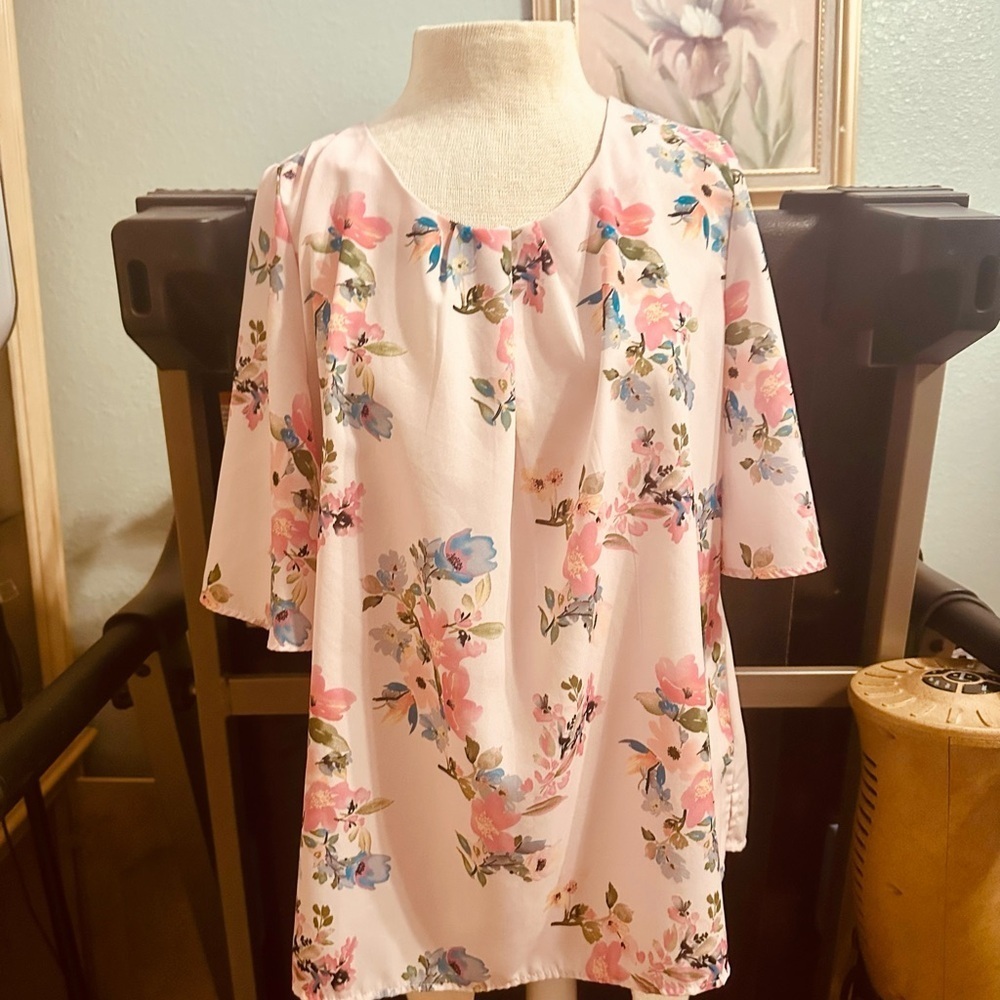 Cherokee Cream and Pink Blouse